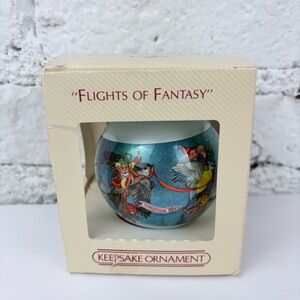 Vintage 80’s Hallmark The Flights of Fantasy Glass Ornament